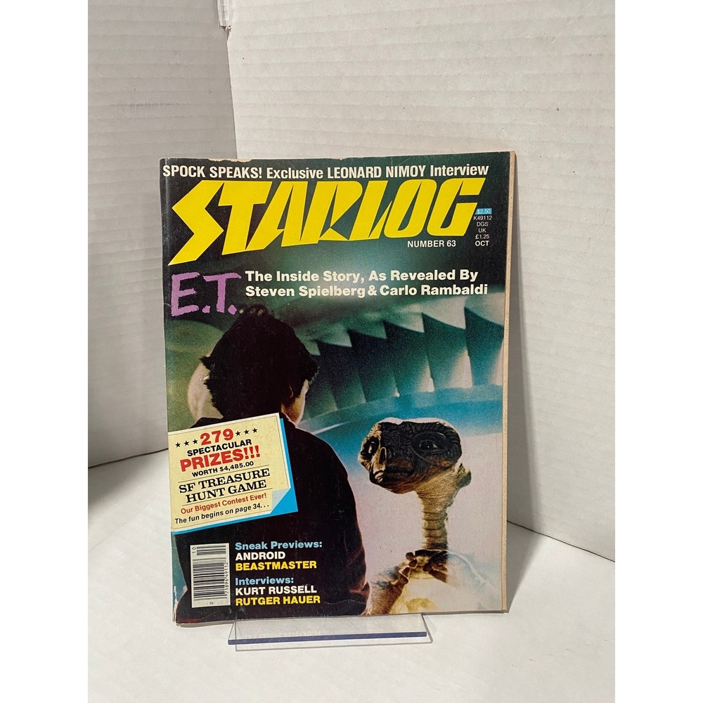 Starlog Magazine Number 63 October 1982 E.T. Leonard Nimoy Spock Sci-Fi Vintage